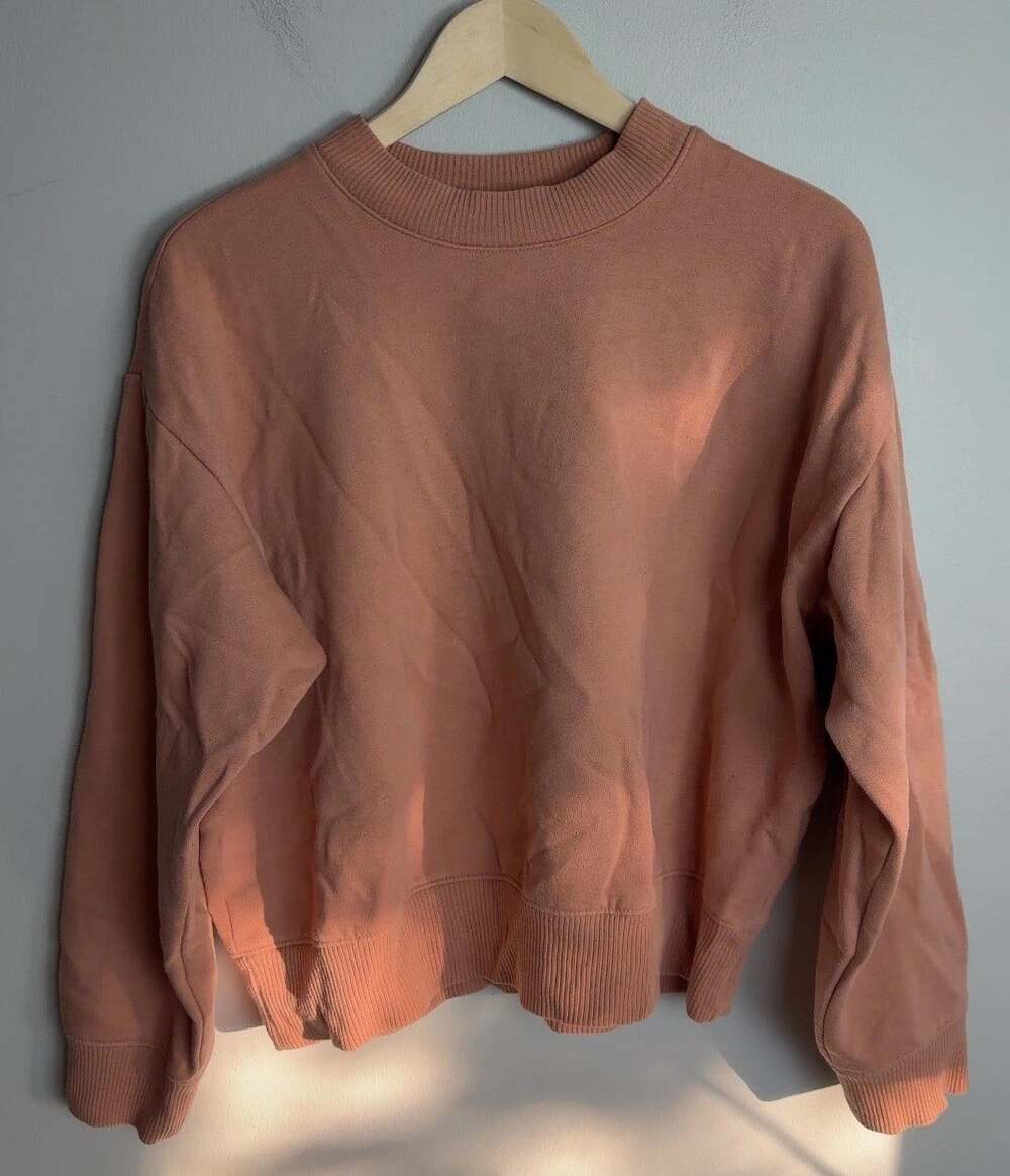A New Day Brown Tan Crewneck Sweatshirt & Sweatpants Lounge Set Size Large Wm’s